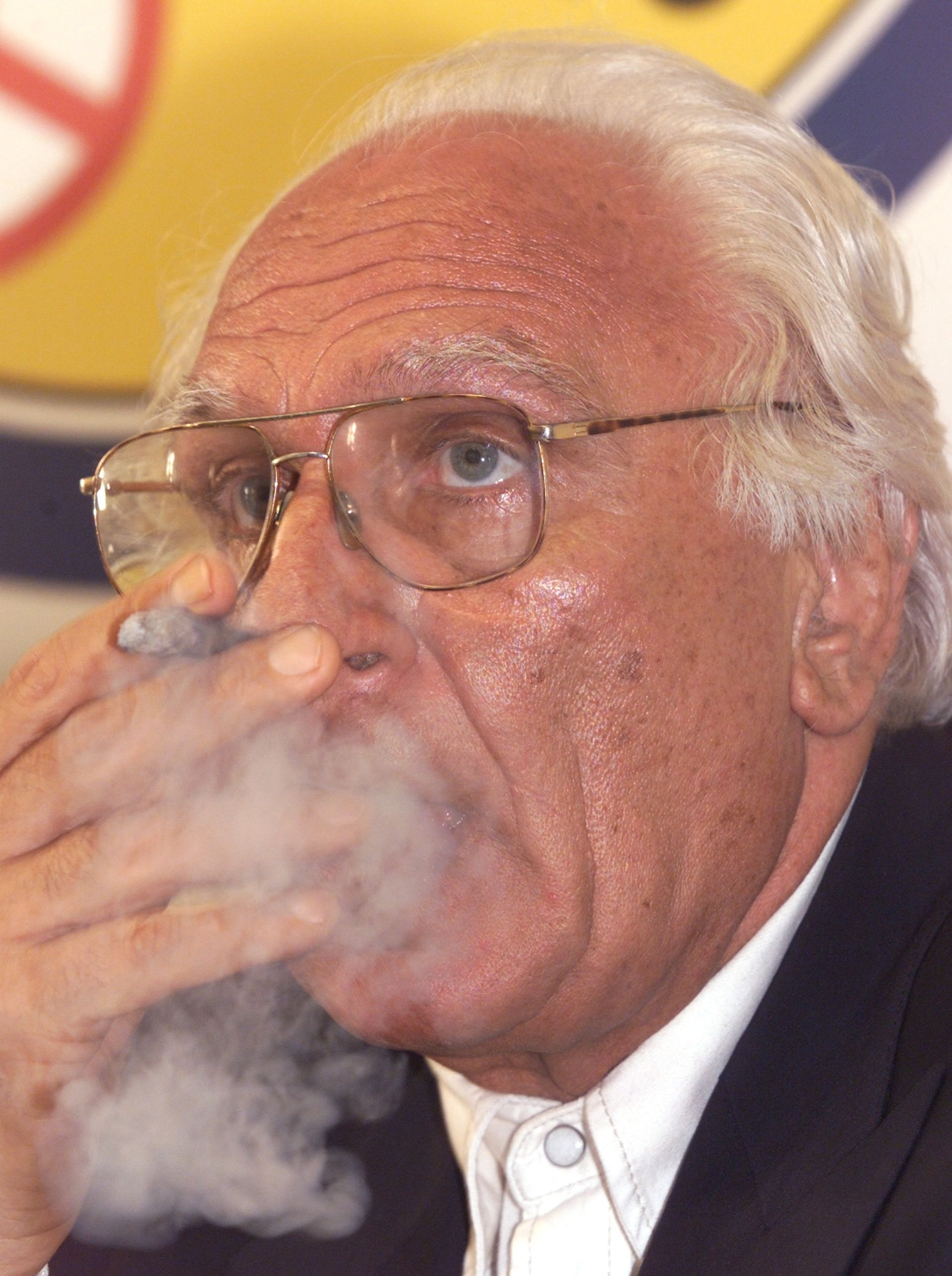 Marco Pannella et son cigare, Rome, 1999 