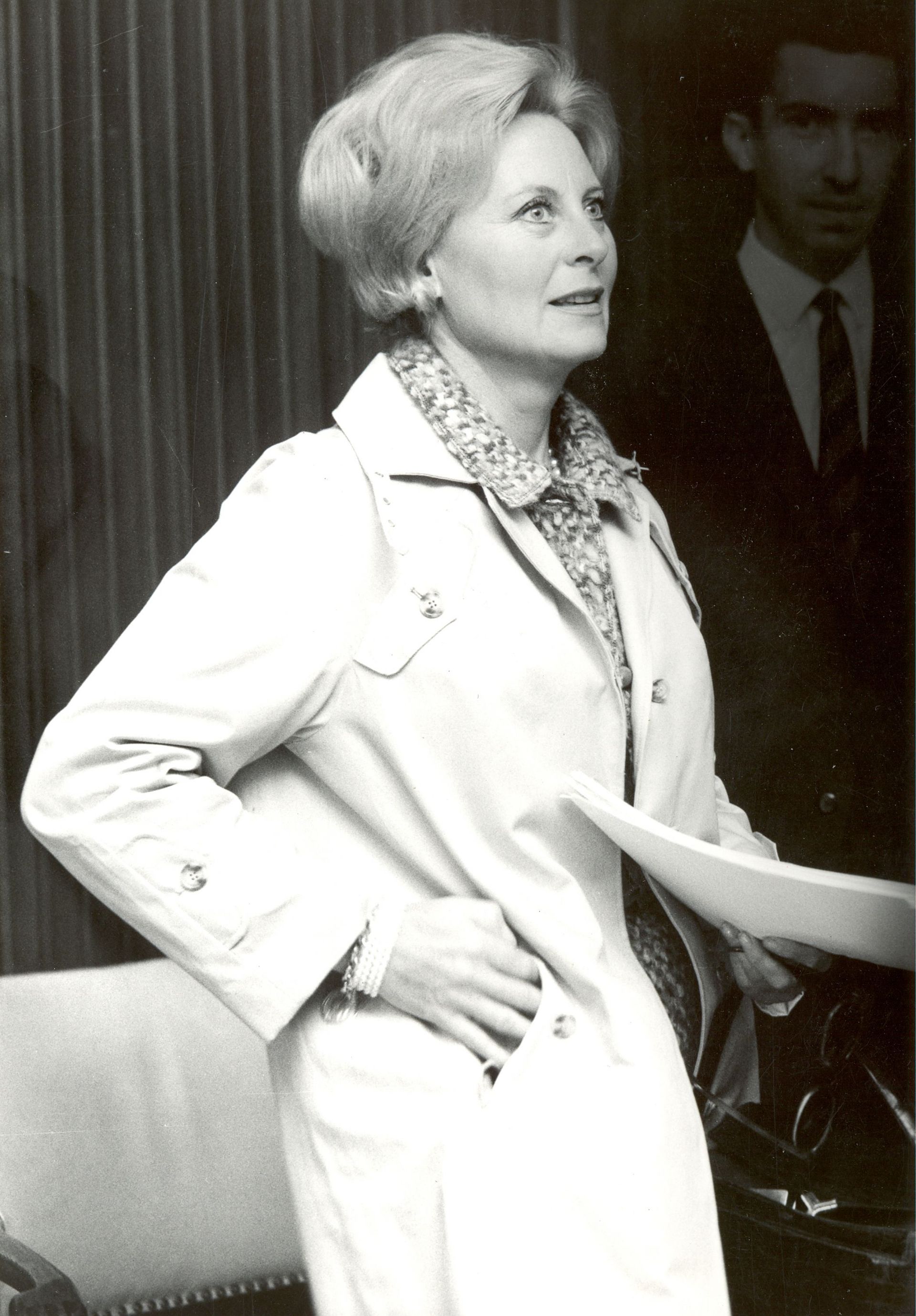 Michèle Morgan lors de l'enregistrement à la RTBF Liège en 1969 