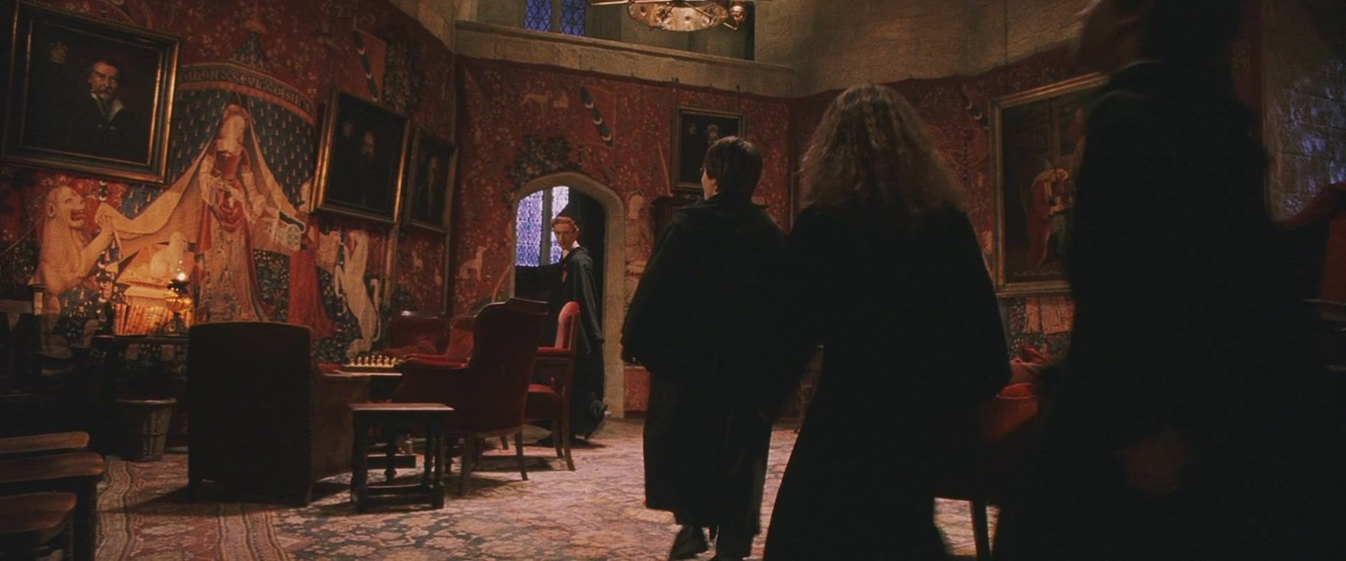 La Salle commune de Gryffondor, dans le film "Harry Potter à l’école des sorciers"