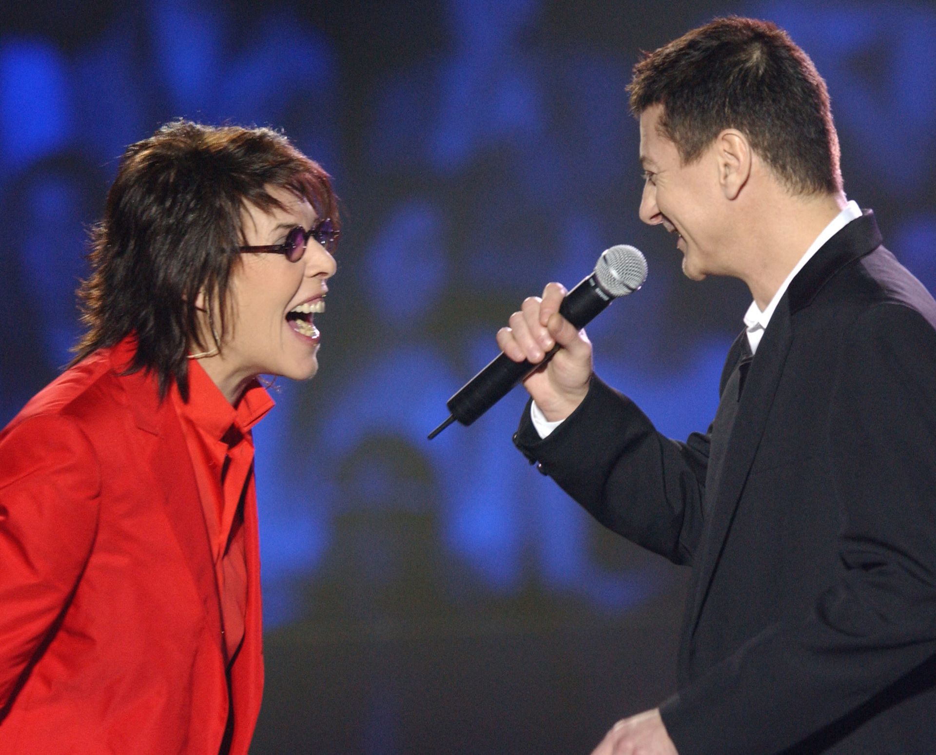 Etienne Daho et Dani aux Victoires de la musique à Paris en 2002