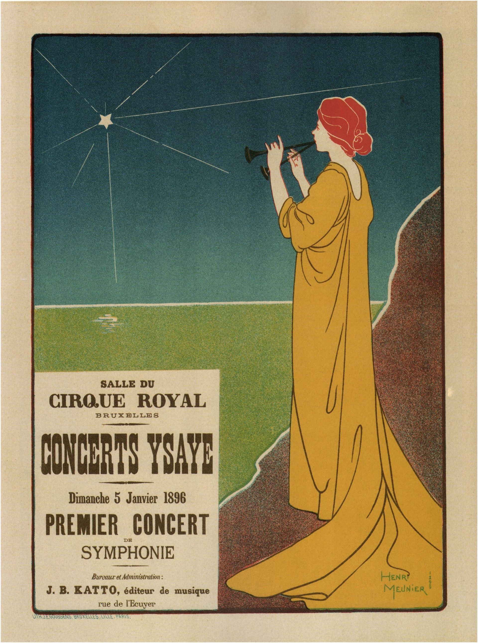 Concerts Ysae, 1895. From a private collection.