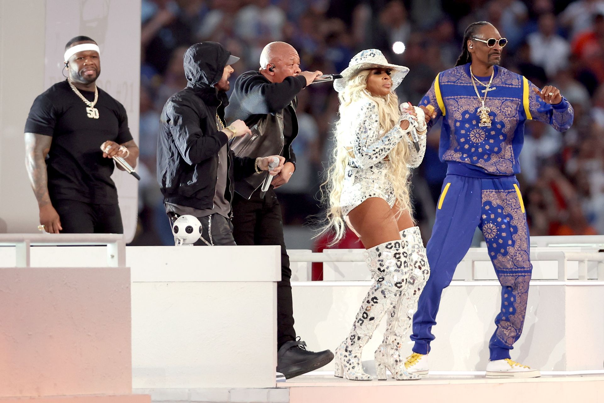 50 Cent, Eminem, Dr. Dre, Mary J. Blige et Snoop Dogg
