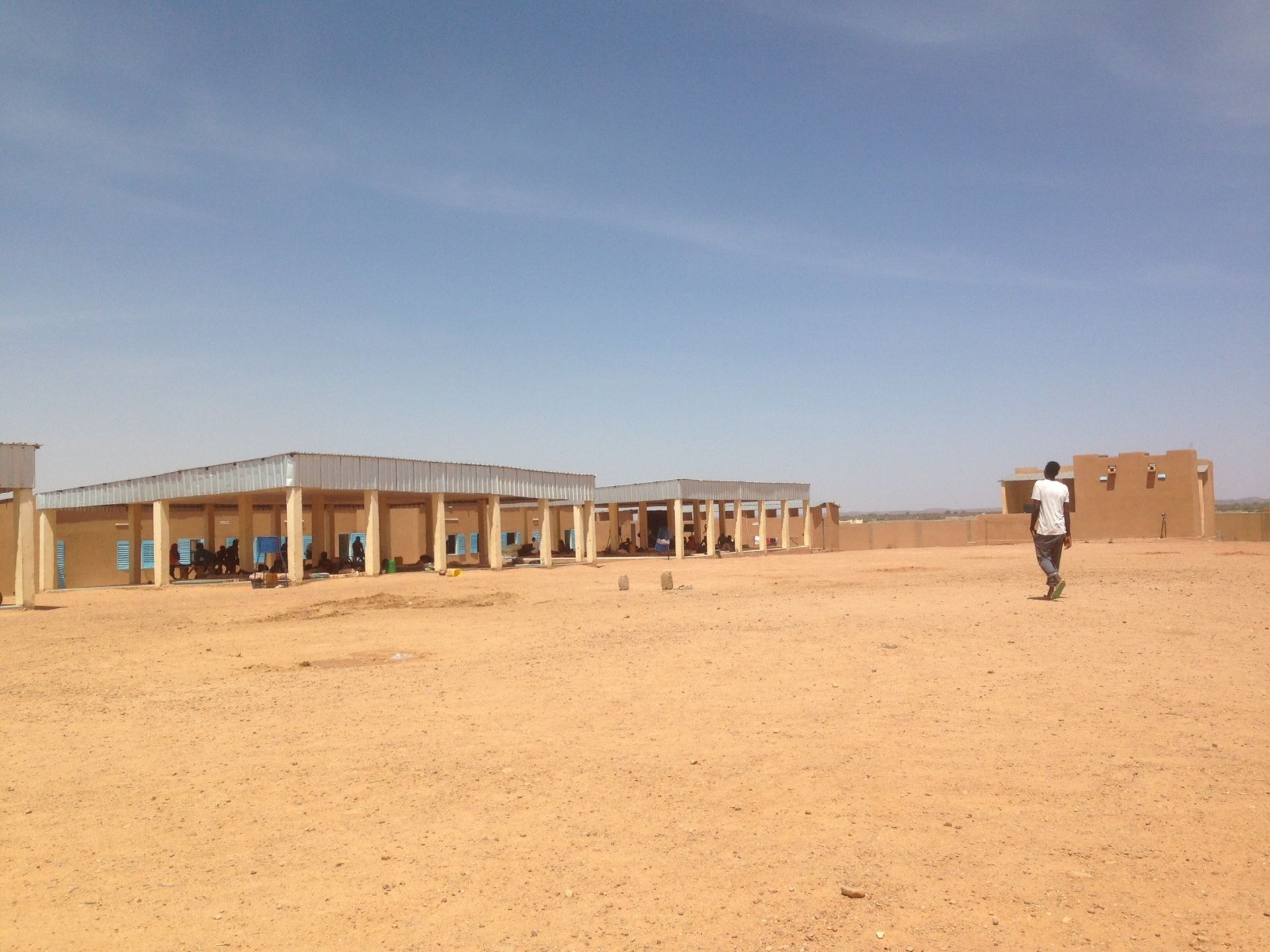 Le centre de transit pour les migrants de l'OIM, l'Organisation Internationale pour les Migrations à Agadez 