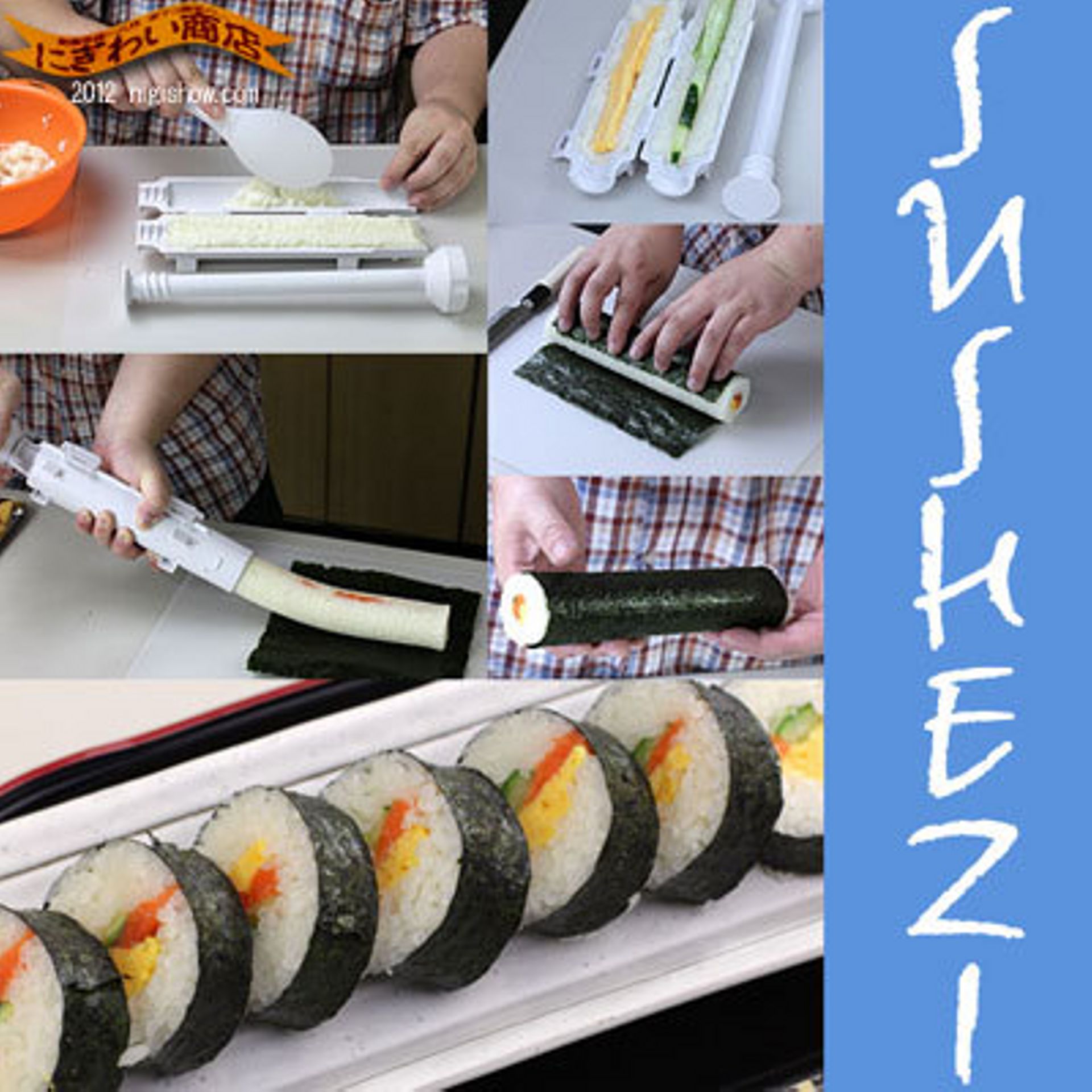 Sushi Bazooka – Kit DIY Presse à Sushis – Rouleau Accessoire Cuisine – Neuf