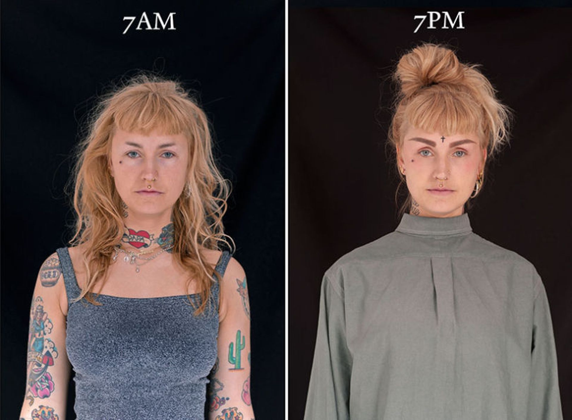 Entre 7h du matin et 19h, voici comment évolue votre visage