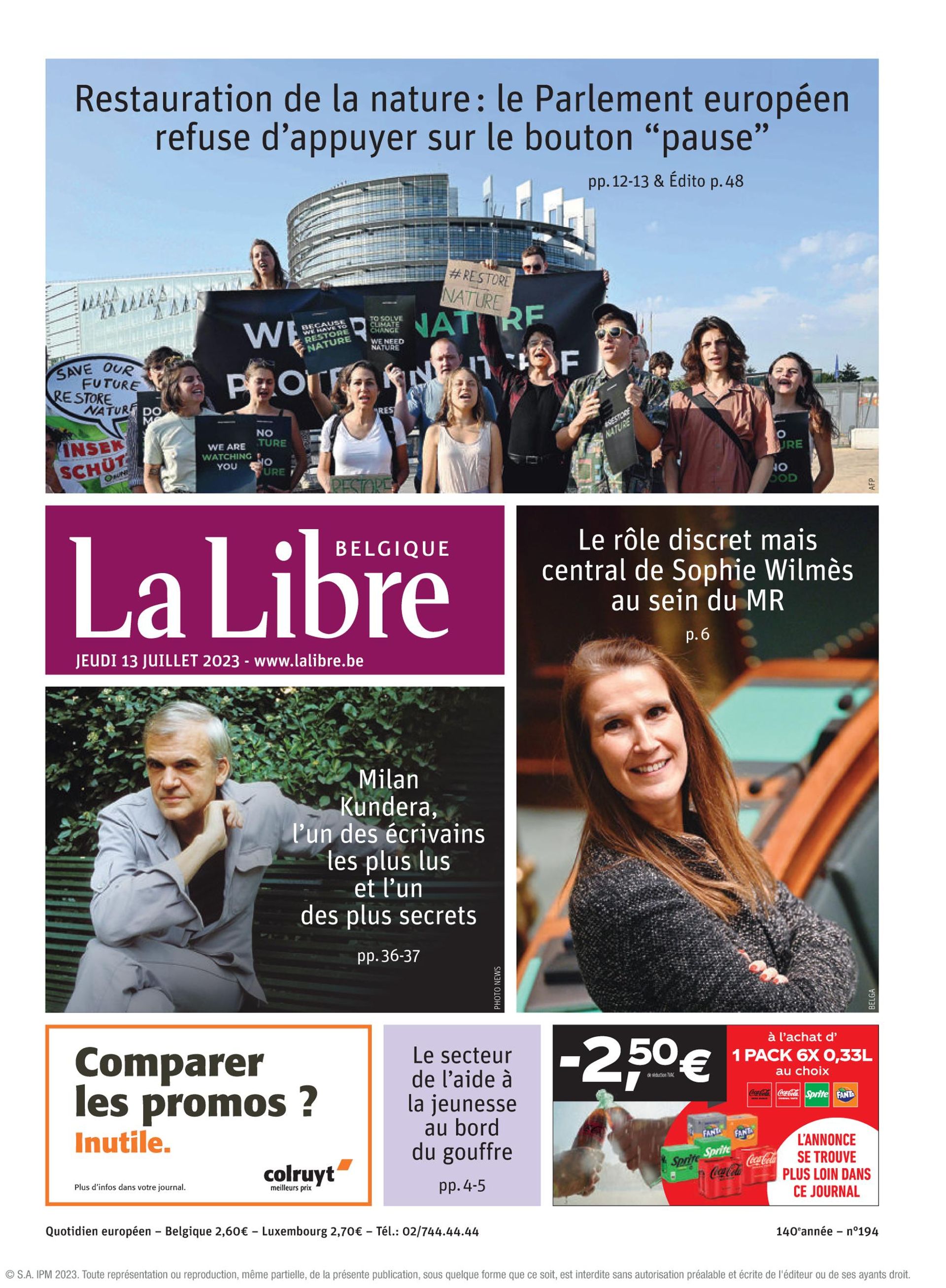 La revue de presse : Parlement européen, Kundera et Tour de France 