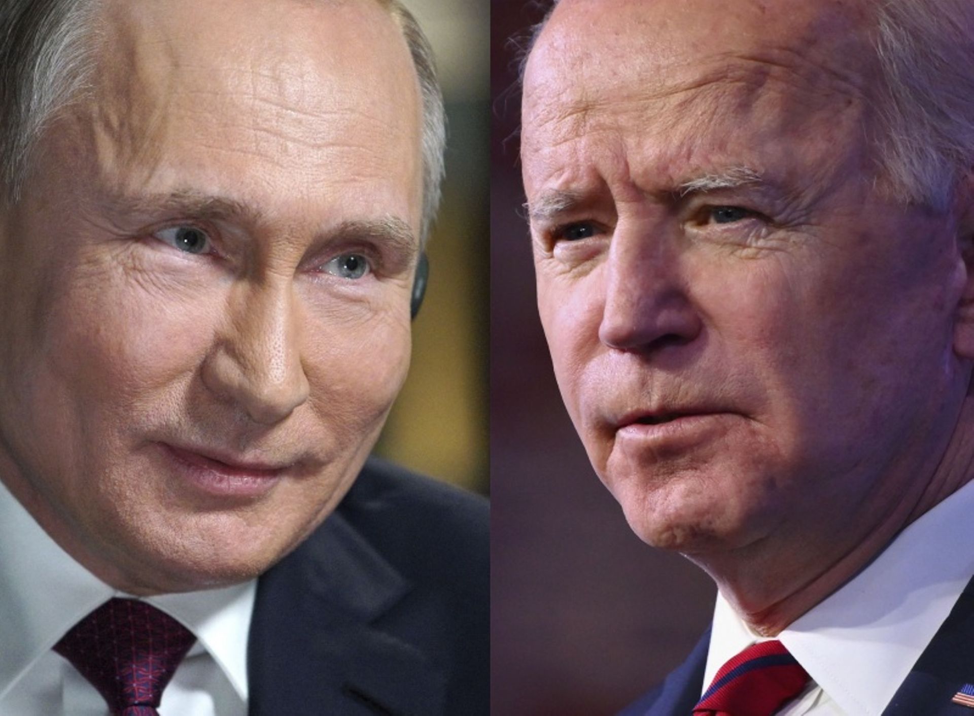 Le président russe, Vladimir Poutine, et le président américain, Joe Biden.