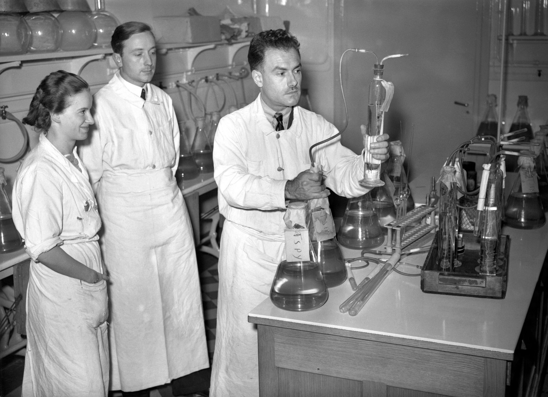 Des chercheurs de l'Institut Pasteur en 1938