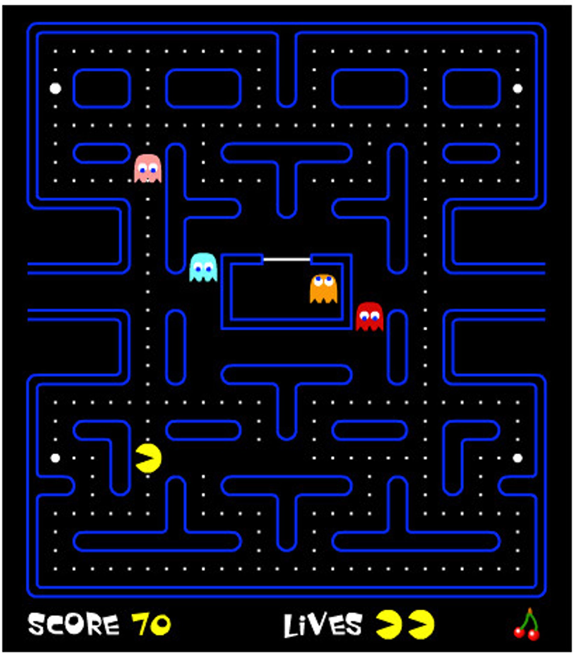 Labyrinthe D'arcade Pacman Fond Pac Man Jeu D'ordinateur Vidéo Rétro  Défenseur Du Labyrinthe Et Monstres Application Pour Enfants Jouer Dans Le  Style Des Années 80 Niveau De Jeu Vidéo Conception De Vecteur