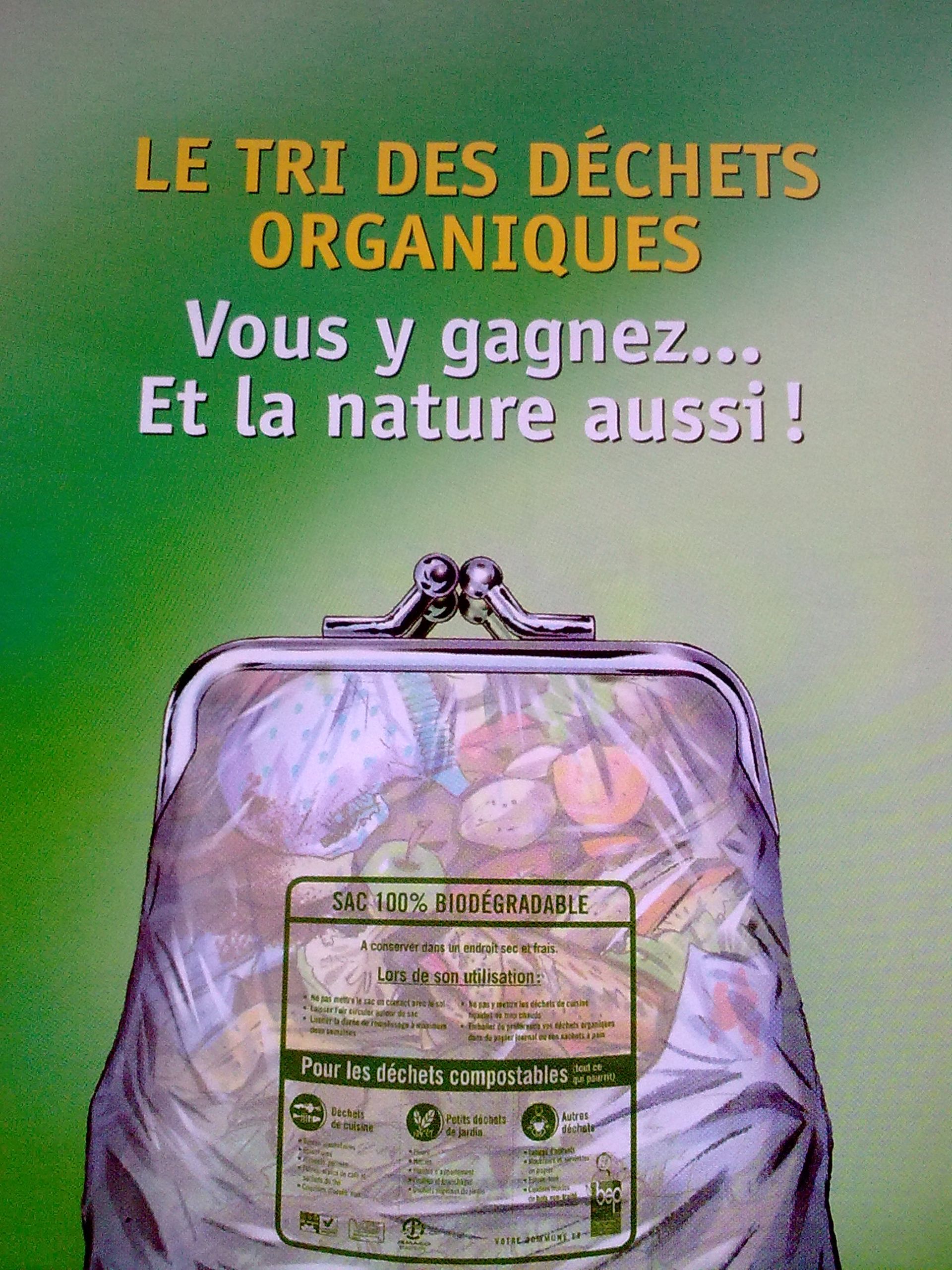 Sacs à déchets organiques compostables et biodégradables Sac au sol, grand,  paq. 5, 45 L