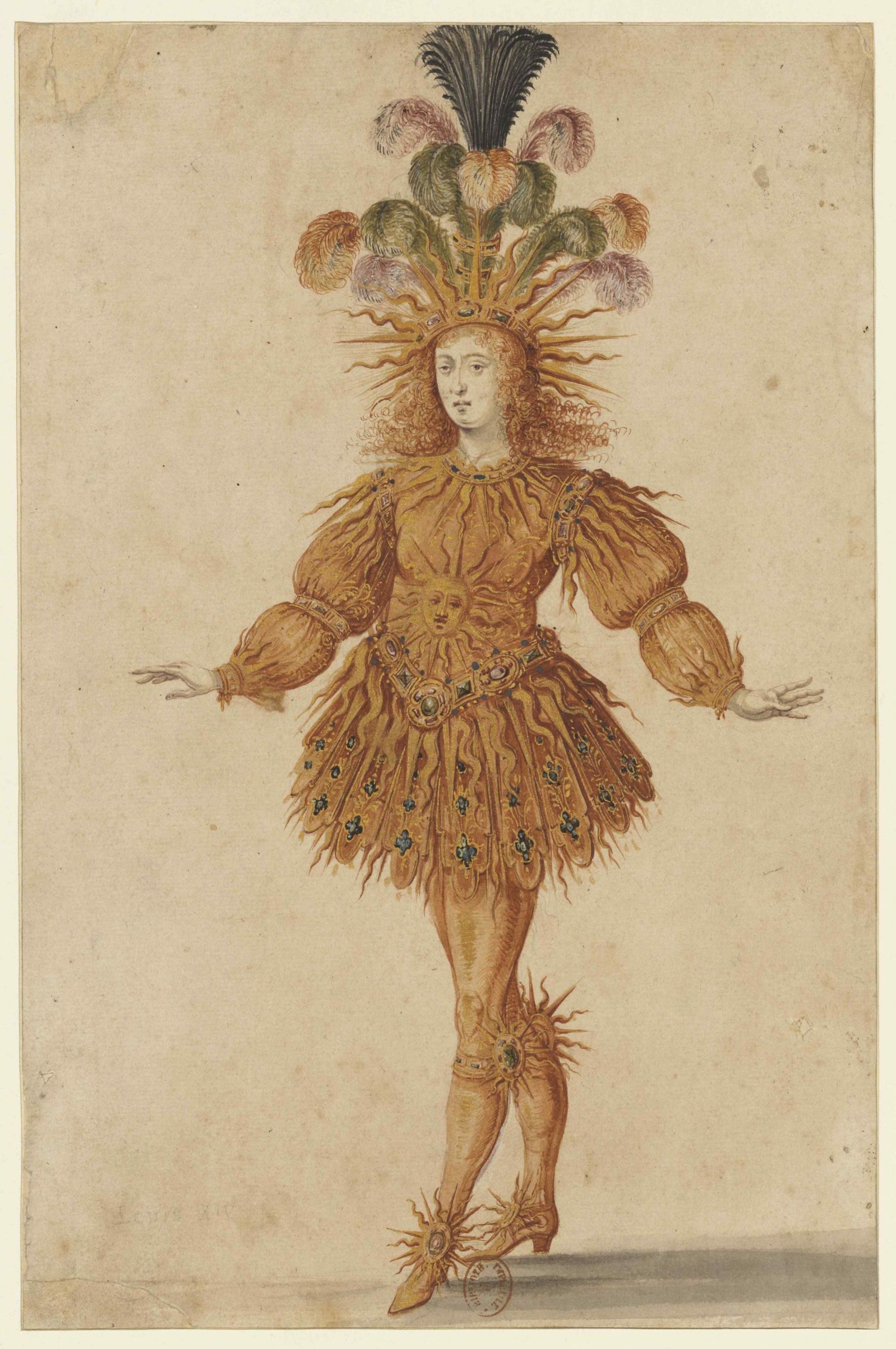 Louis XIV sous la traits d'Apollon, dans le Ballet De La Nuit