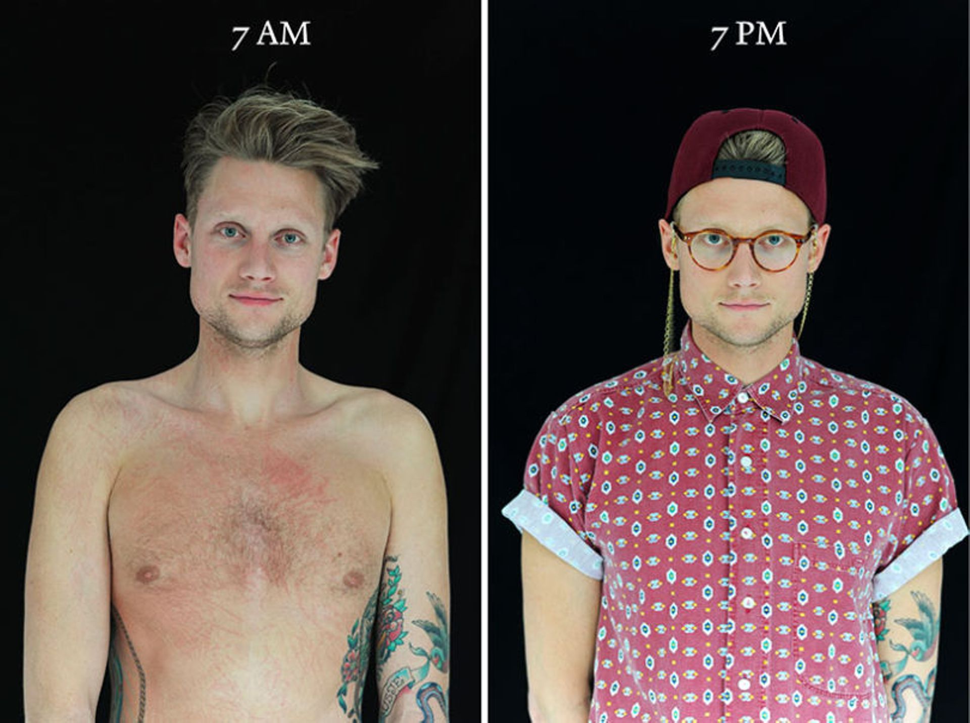 Entre 7h du matin et 19h, voici comment évolue votre visage