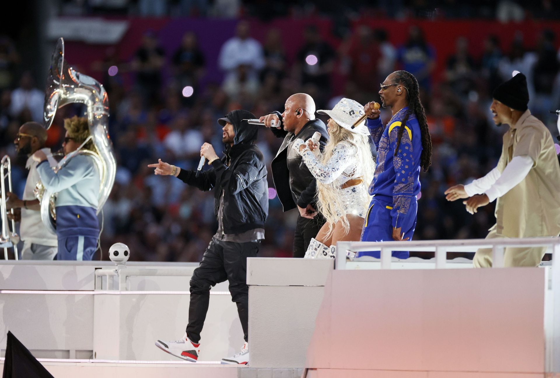 Eminem, Dr. Dre, Mary J. Blige, et Snoop Dogg