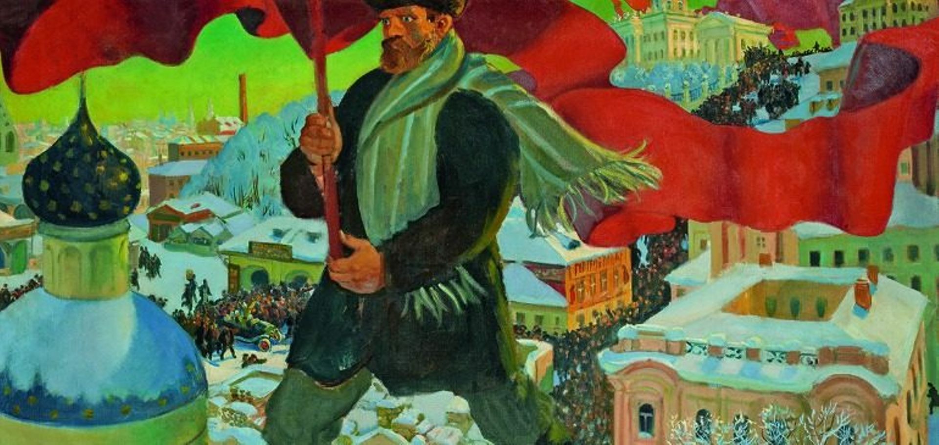 Boris Mikhailovich Kustodiev, "Bolshevik", 1920