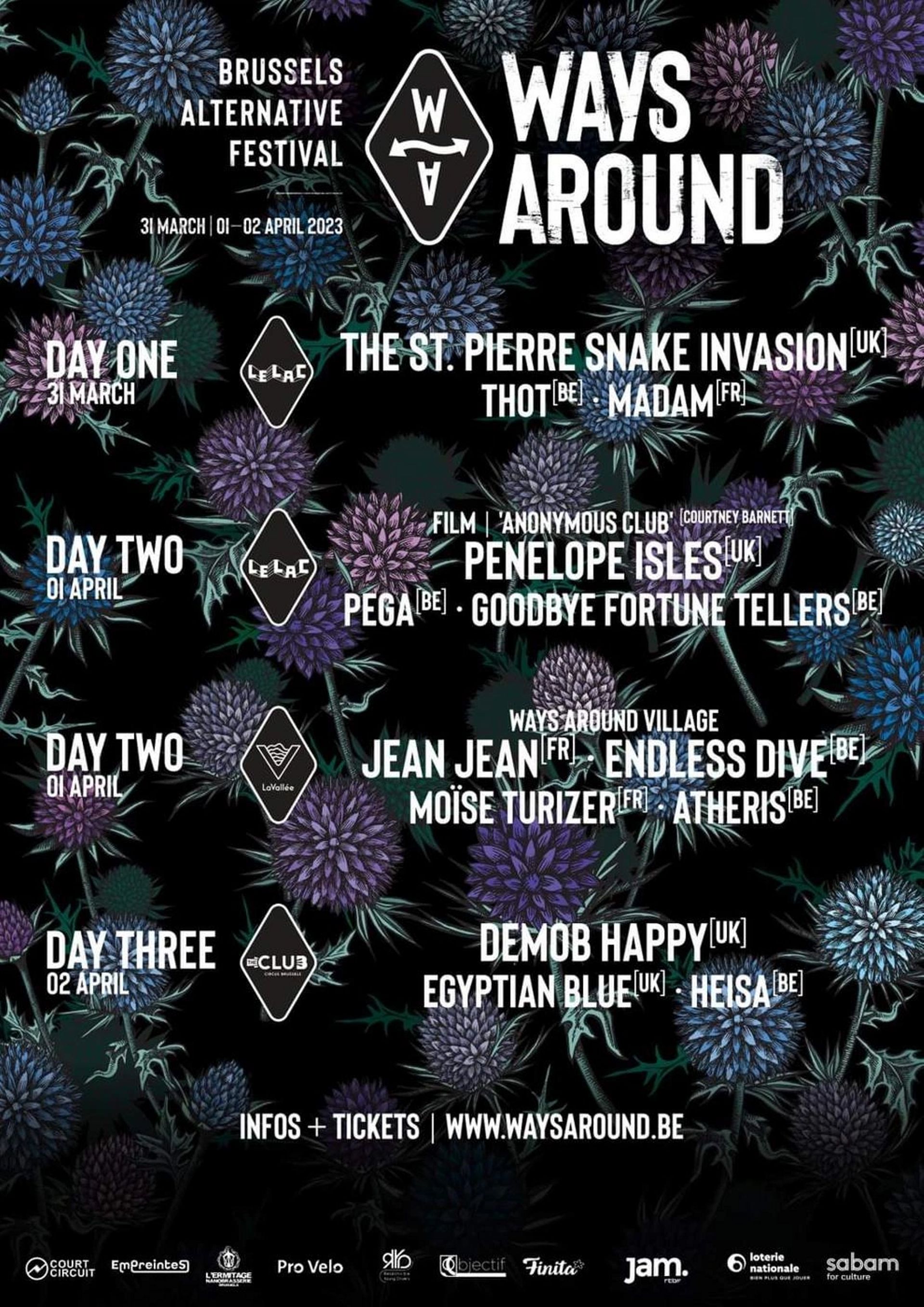 Le line up complet de cette deuxième édition du Ways Around Festival. Rendez-vous du 31 mars au 2 avril.
