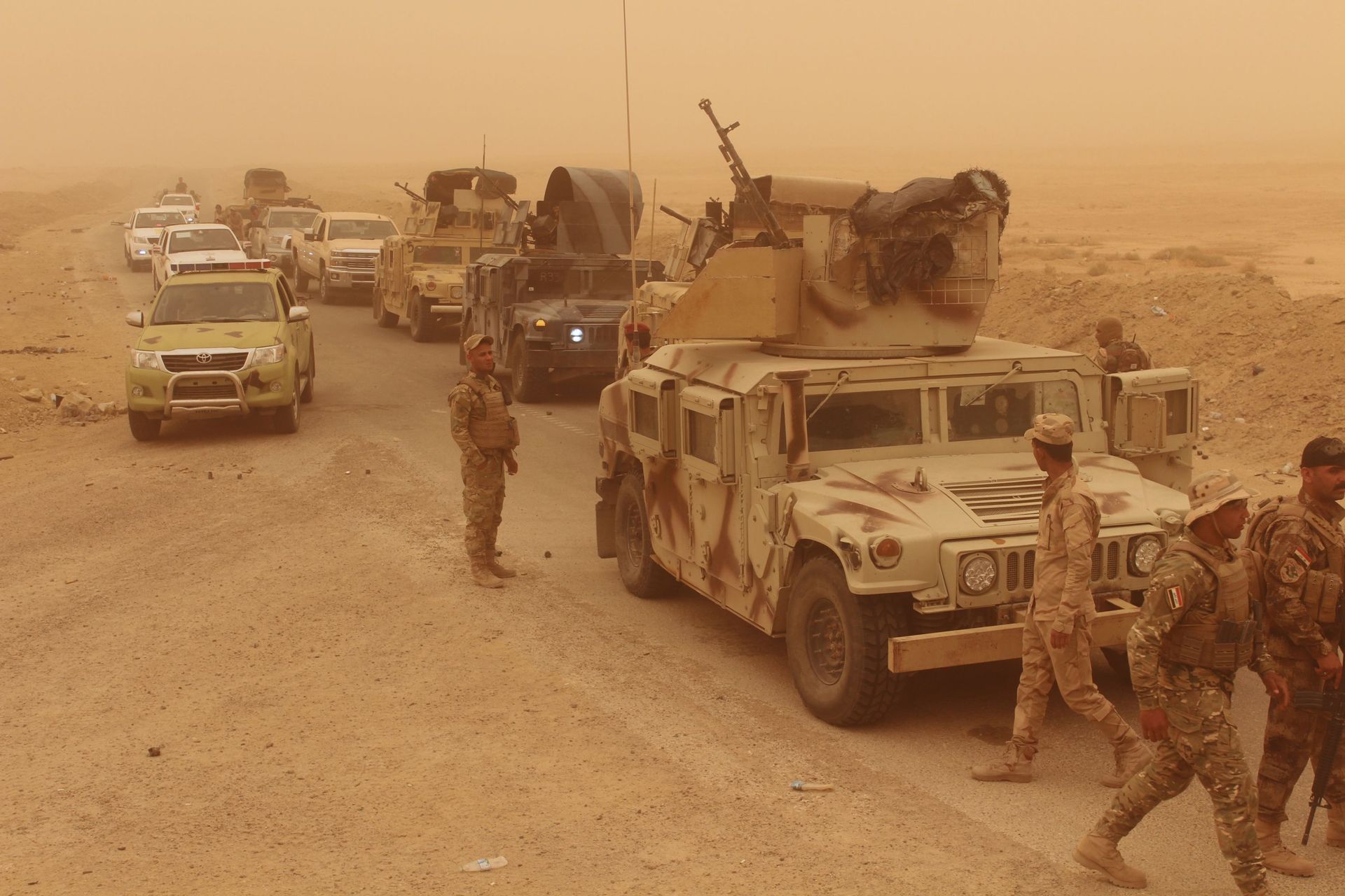 L'armée irakienne sur la route de Mossoul