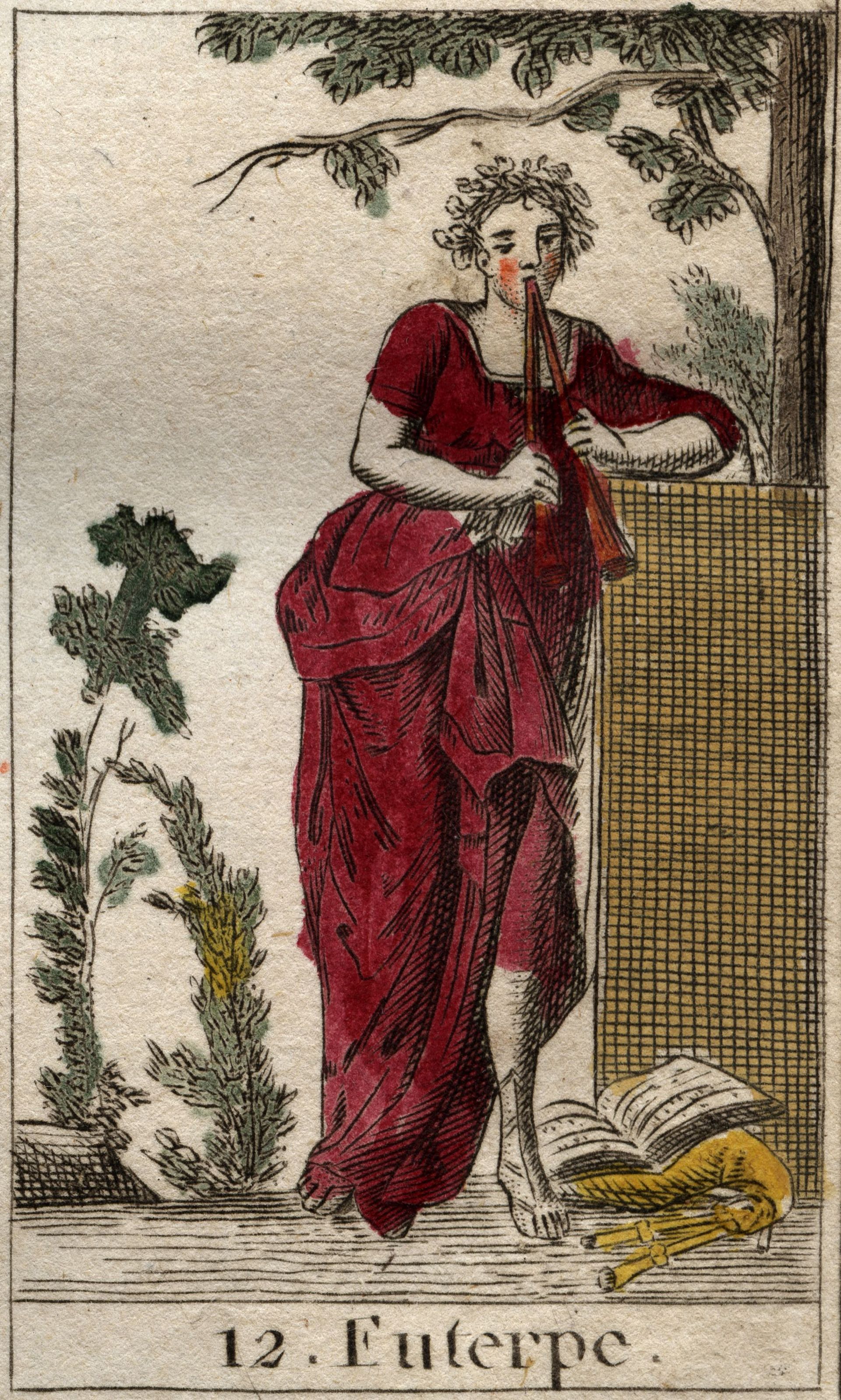 Représentation d'Euterpe, muse grecque de la muse, à qui le chant de Seikilos est peut-être adressé