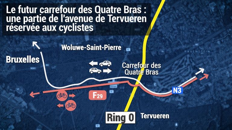La Fondation Roi Baudouin finance une passerelle à vélos aux Quatre-Bras