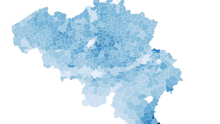 La commune la plus riche de Belgique est en Wallonie, la plus pauvre est située à Bruxelles