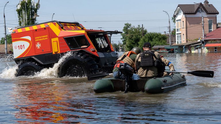 Guerre en Ukraine : près de 5.900 personnes évacuées des zones inondées suite à la destruction du barrage de Kakhovka