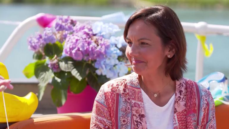 Dominique Monami, la tenniswoman des années 90, monte à bord de la péniche Stoemp !