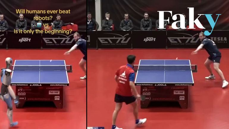 Un robot bat un humain au ping-pong ? La vidéo aux 45 millions de vues est un fake