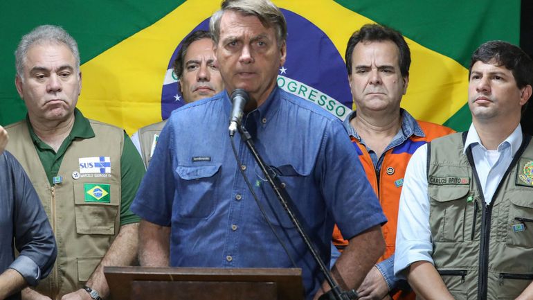 Pluies torrentielles au Brésil : Jair Bolsonaro auprès des sinistrés