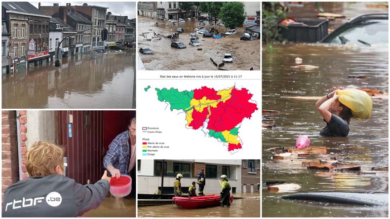 Inondations : quatre corps sans vie retrouvés dans l'arrondissement de Verviers, la Meuse déborde (DIRECT)