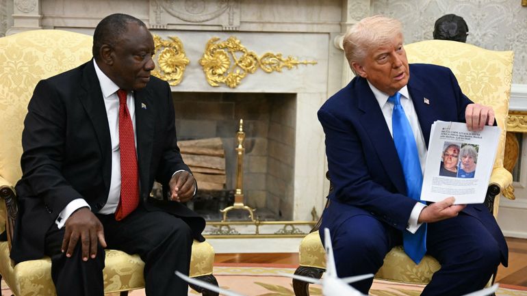 Trump diffuse devant Ramaphosa des vidéos soutenant, selon lui, les accusations de 