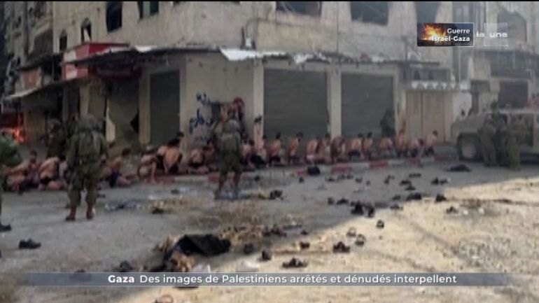 Guerre Israël-Gaza : Israël diffuse des images de prisonniers en sous-vêtements, qu'elle présente comme des combattants du Hamas