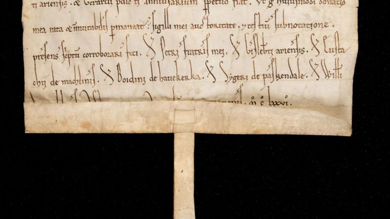 Une charte du 12e siècle traverse l'Atlantique pour revenir en Belgique
