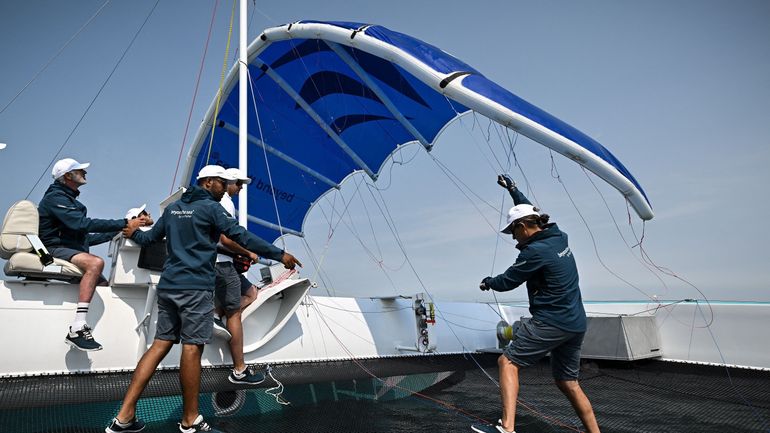 Des ailes de kite géantes pour décarboner le transport maritime