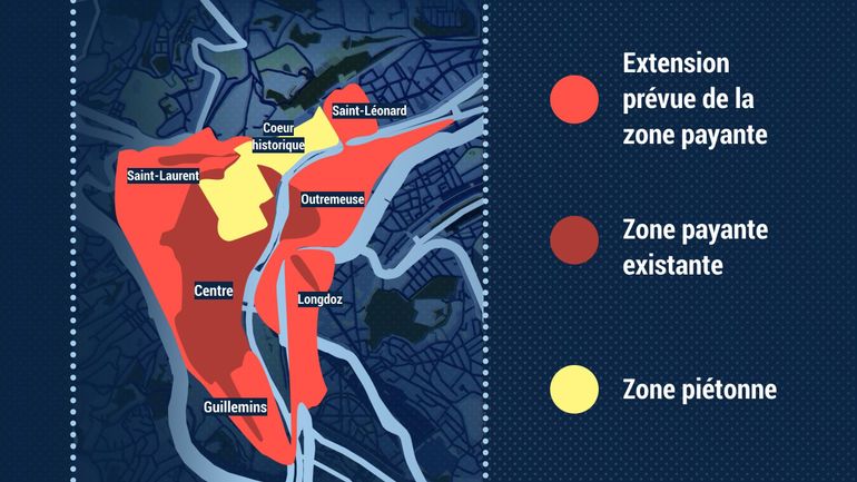 Fragnée, Saint-Léonard, Outremeuse… voici la carte des quartiers de Liège où le stationnement va devenir payant