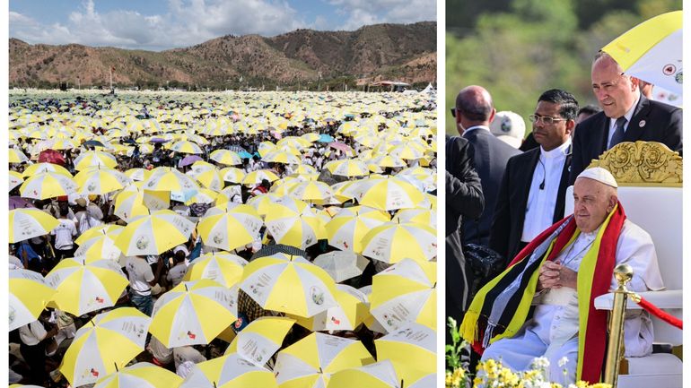 Visite du pape en Asie du Sud-Est : 600.000 fidèles se réunissent sous la chaleur pour une messe à Dili, au Timor oriental