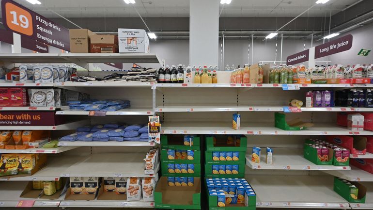 Brexit et Covid: les pénuries au Royaume-Uni se voient aussi dans les supermarchés