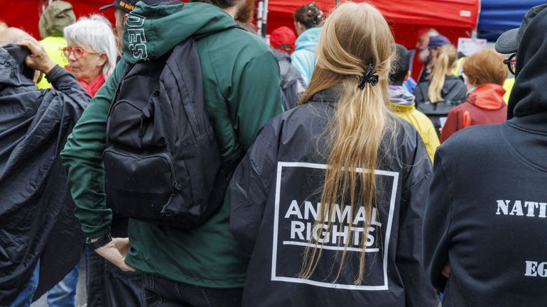 L'association de défense des droits des animaux, Bite Back, a organisé une veillée samedi après-midi sur le Carrefour de l'Europe