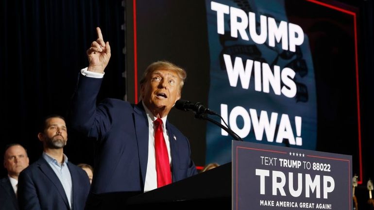 Présidentielle américaine 2024 : Trump gagne de manière fulgurante la primaire républicaine de l'Iowa