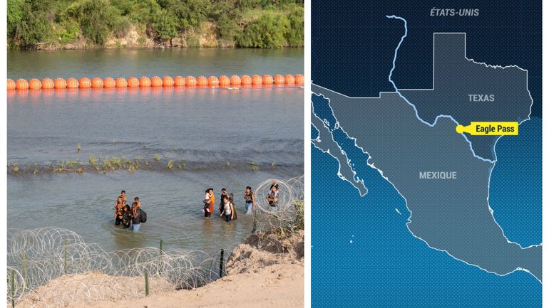 États-Unis : une barrière flottante équipée de scies crée l'émoi à la frontière entre le Texas et le Mexique