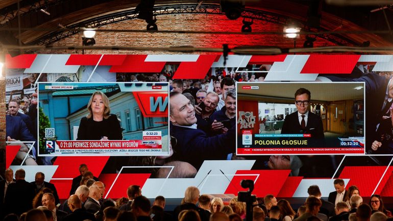Présidentielle en Pologne : les deux rivaux au coude-à-coude au second tour, selon un sondage à la sortie des urnes