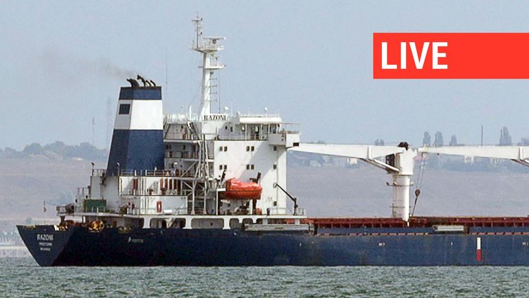 Direct - Guerre en Ukraine : Kiev confirme le départ d'un premier navire chargé de céréales du port d'Odessa