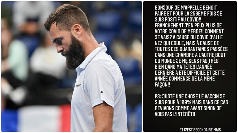 Tennis : Benoit Paire, de nouveau positif au Covid 19, confie ses difficultés mentales : " J’en peux plus de votre Covid de m*** "