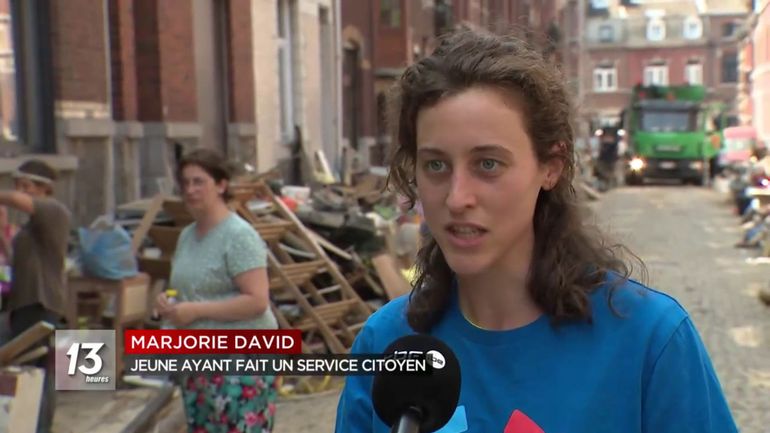 Inondations en Wallonie: des jeunes aux côtés des sinistrés dans le cadre du service citoyen