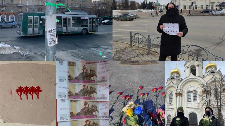 Guerre en Ukraine : rubans verts, pancartes blanches, ces formes alternatives de protestation se multiplient en Russie, avec quel impact ?