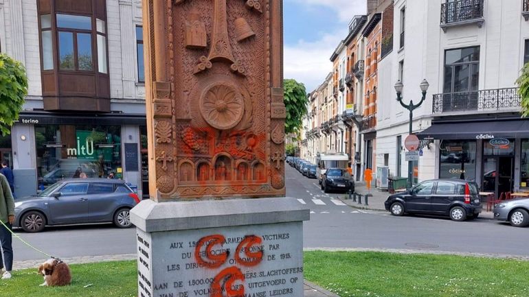 Le monument du génocide arménien profané à Ixelles