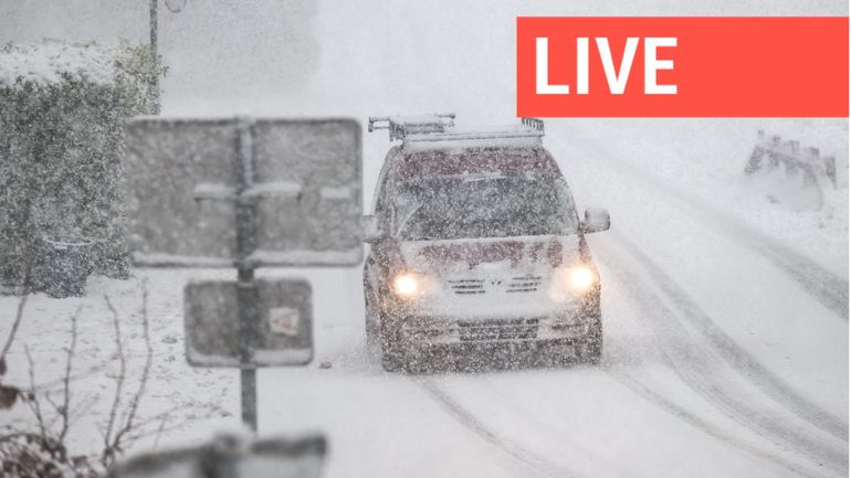 Direct - chutes de neige en Belgique : conditions de circulation difficiles en Wallonie et à Bruxelles et avions annulés ce jeudi