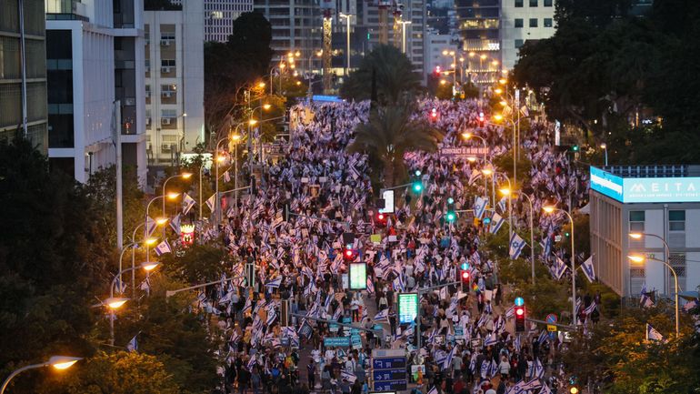 Israël : nouvelle manifestation à Tel Aviv contre la réforme de la justice du gouvernement Netanyahu