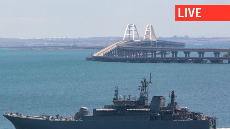 Direct - Guerre en Ukraine : pour protéger le pont de Crimée, la Russie a créé une barrière sous-marine avec de navires immergés