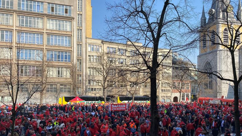 Importante mobilisation syndicale à Liège pour le pouvoir d'achat