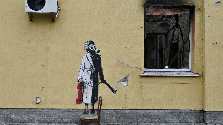 Guerre en Ukraine : Des individus tentent de dérober une oeuvre de Banksy