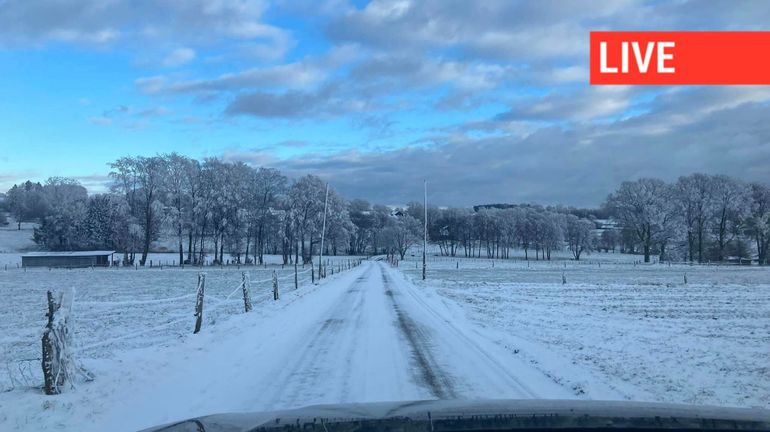 Direct – Neige en Belgique : la Wallonie en phase d'alerte routière, les poids lourds interdits sur certains tronçons